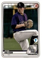 2020 Bowman 1st Edition Base Set Ryan Rolison #BFE-137 card
