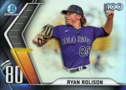 2022 Bowman Scouts' Top 100 Ryan Rolison #BTP-80 card