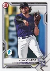 2021 Bowman 1st Edition Base Set Ryan Vilade #BP-68 card