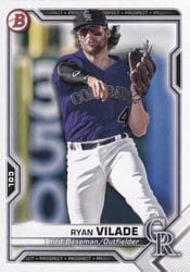 2021 Bowman Prospects Ryan Vilade #BP-68 card