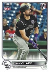 2022 Topps UK Edition Base Set Ryan Vilade #169 card