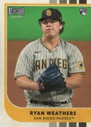 2021 Topps Archives Snapshots Base Set Ryan Weathers #45 card