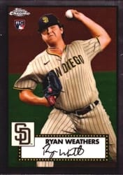 2021 Topps Chrome Platinum Anniversary Base Set Ryan Weathers #81 card