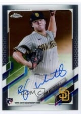 2021 Topps Chrome Rookie Autographs Ryan Weathers #RA-RW card