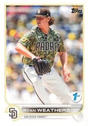 2022 Topps 1st Edition Base Set Ryan Weathers #70 card