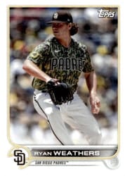 2022 Topps Mini Base Set Ryan Weathers #70 card