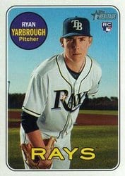 2018 Topps Heritage Base Set Ryan Yarbrough #543 card