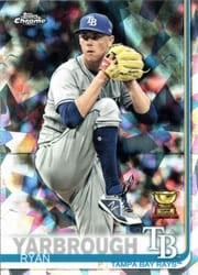 2019 Topps Chrome Sapphire Edition Base Set Ryan Yarbrough #432 card