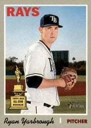 2019 Topps Heritage Base Set Ryan Yarbrough #181 card