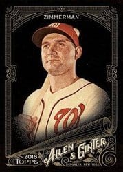 2018 Topps Allen & Ginter X Base Set Ryan Zimmerman #76 card