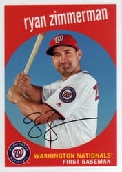 2018 Topps Archives Base Set Ryan Zimmerman #98 card