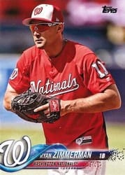 2018 Topps Base Set Ryan Zimmerman #58 card
