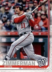 2019 Topps Base Set Ryan Zimmerman #133 card