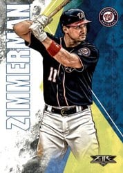 2019 Topps Fire Base Set Ryan Zimmerman #124 card