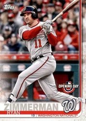 2019 Topps Opening Day Base Set Ryan Zimmerman #122 card