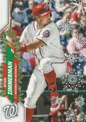 2020 Topps Holiday Base Set Ryan Zimmerman #HW126 card