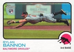 2022 Topps Heritage Base Set Rylan Bannon #580 card