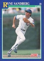 1991 Score Base Set Ryne Sandberg #3 card