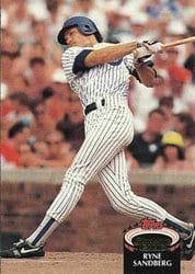 1992 Stadium Club Base Set Ryne Sandberg #50 card