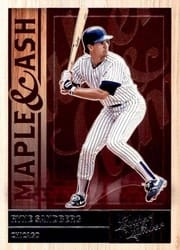 2019 Panini Leather & Lumber Maple and Ash Ryne Sandberg #MA-3 card