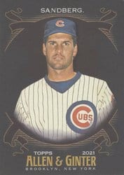 2021 Topps Allen & Ginter X Base Set Ryne Sandberg #49 card