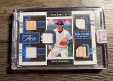 2022 Panini Three and Two Full Count Swatches Ryne Sandberg #FCS-RS card