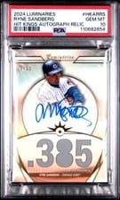 2024 Topps Luminaries Hit Kings Autograph Relics Ryne Sandberg #HKAR-RS card