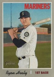 2019 Topps Heritage Base Set Ryon Healy #185 card