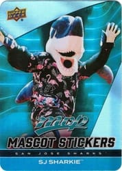 2025-26 Upper Deck MVP Mascot Stickers S.J. Sharkie #MS-21 card
