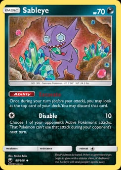 Celestial Storm Sableye #88 card