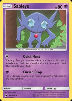 Lost Thunder Sableye #96 card