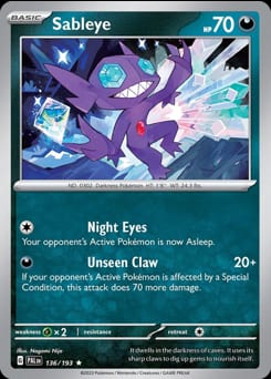 Paldea Evolved Sableye #136 card