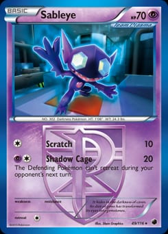 Plasma Freeze Sableye #49 card