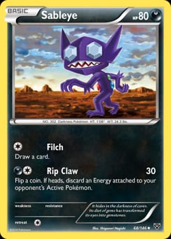 XY Sableye #68 card