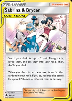 SM Black Star Promos Sabrina & Brycen #SM246 card