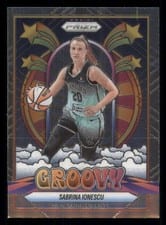 2025 Panini Prizm WNBA Groovy Sabrina Ionescu #9 card