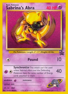 Wizards Black Star Promos Sabrina's Abra #19 card