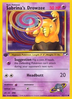 Gym Heroes Sabrina's Drowzee #92 card