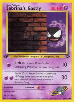 Gym Challenge Sabrina's Gastly #96 card
