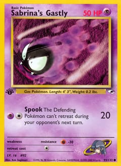 Gym Heroes Sabrina's Gastly #93 card