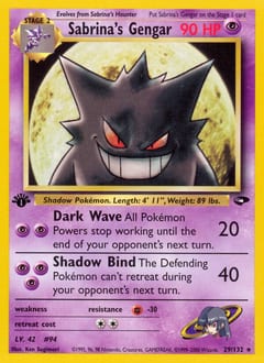 Gym Challenge Sabrina's Gengar #29 card