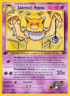 Gym Challenge Sabrina's Hypno #56 card