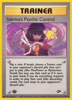 Gym Challenge Sabrina's Psychic Control #121 card