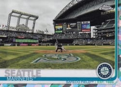 2019 Topps Chrome Sapphire Edition Base Set Safeco Field #75 card