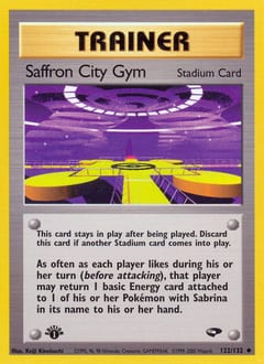 Gym Challenge Saffron City Gym #122 card