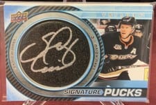 2022-23 Upper Deck Trilogy Signature Pucks Saku Koivu #SP-SK card