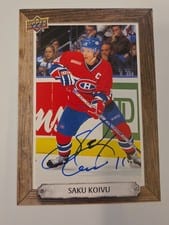 2024-25 Upper Deck Engrained Icons Beehive Portrait Signatures Saku Koivu #BH-SK card