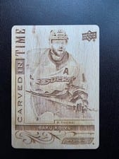 2024-25 Upper Deck Engrained Icons Carved in Time Saku Koivu #CT-SK card