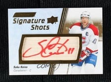2024-25 Upper Deck Engrained Icons Signature Shots Manufactured Stick Relics Saku Koivu #SS-SK card