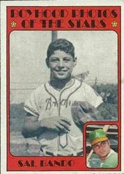1972 Topps Base Set Sal Bando #348 card